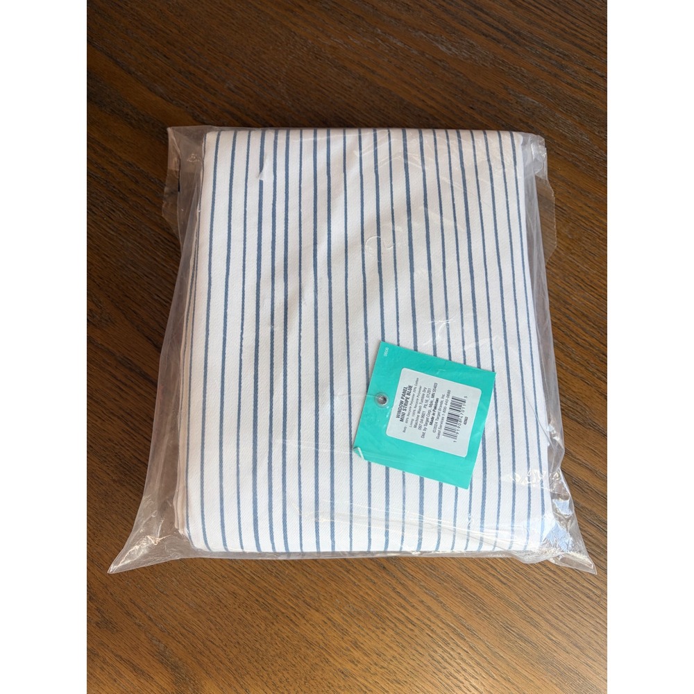 Pillowfort Blue White Mini Stripe Blackout Curtain Window Panel 42x63 Target